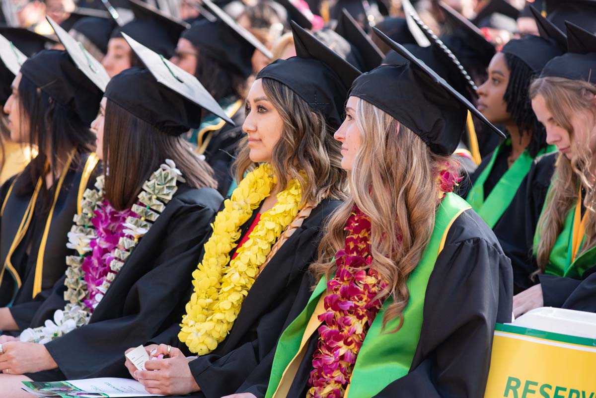 People enjoying Commencement