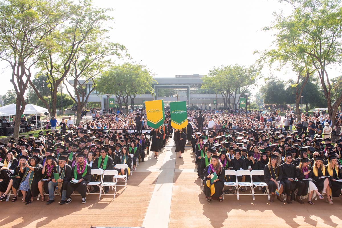 People enjoying Commencement