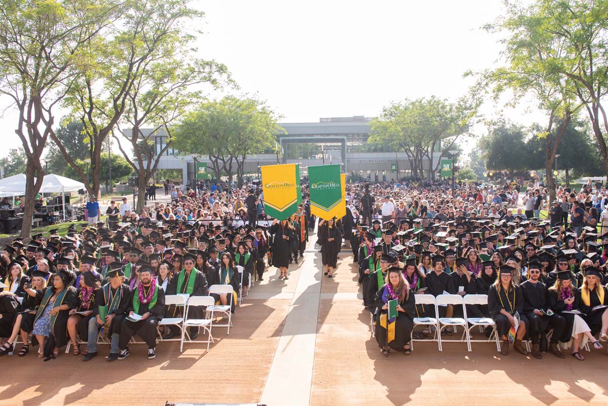 People enjoying Commencement