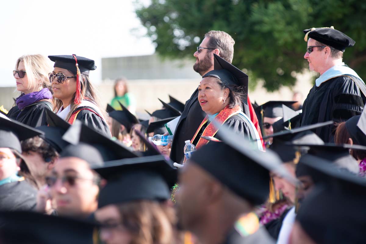 People enjoying Commencement