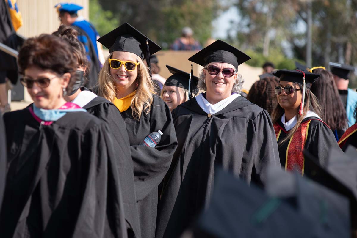 People enjoying Commencement