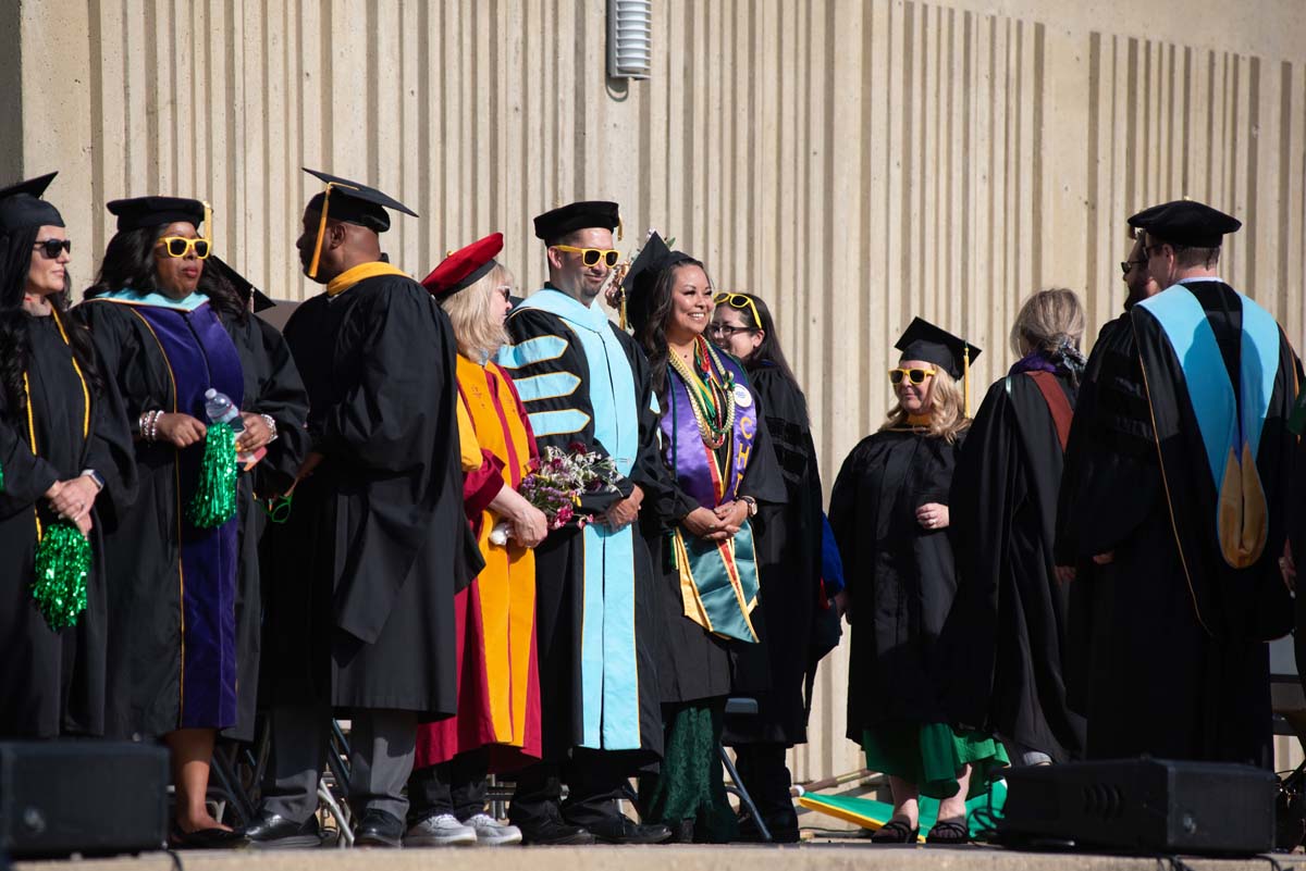 People enjoying Commencement