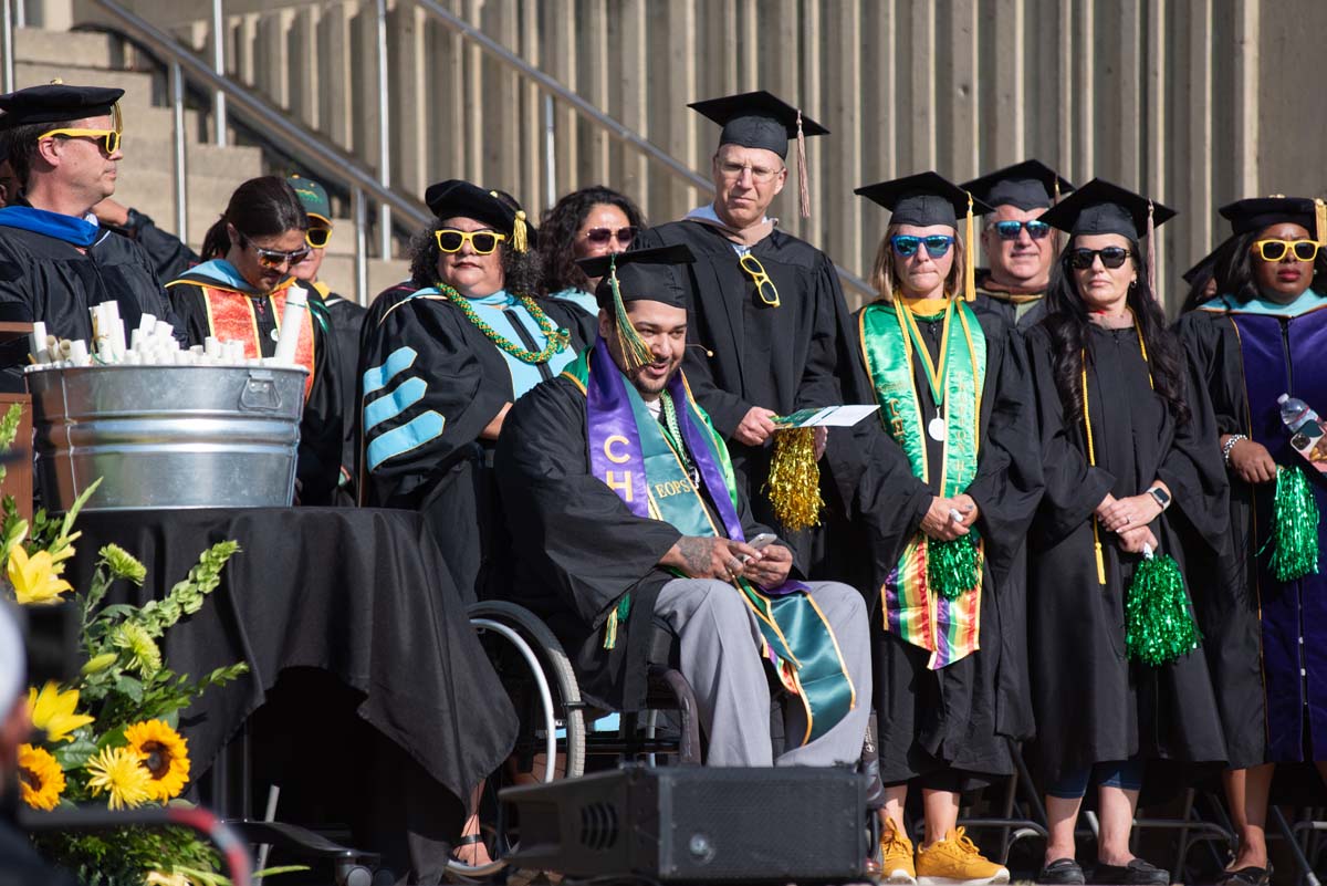 People enjoying Commencement