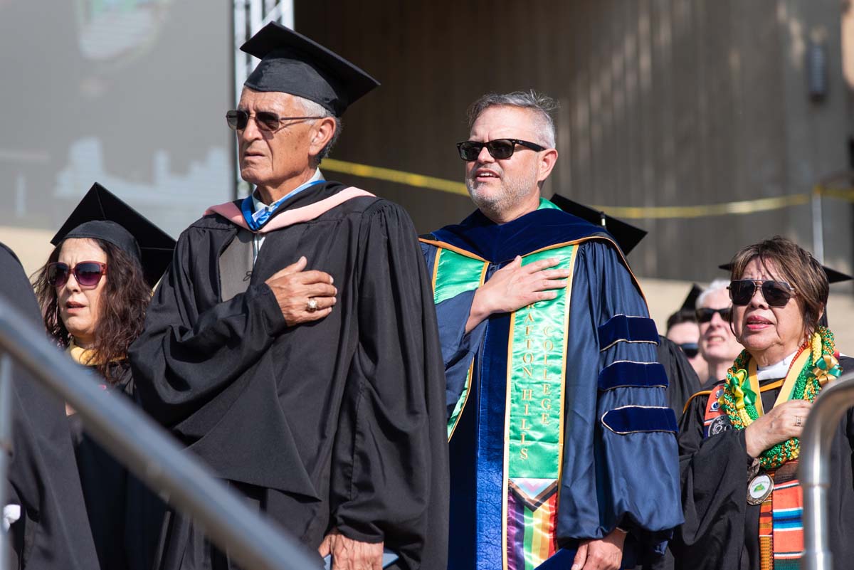 People enjoying Commencement