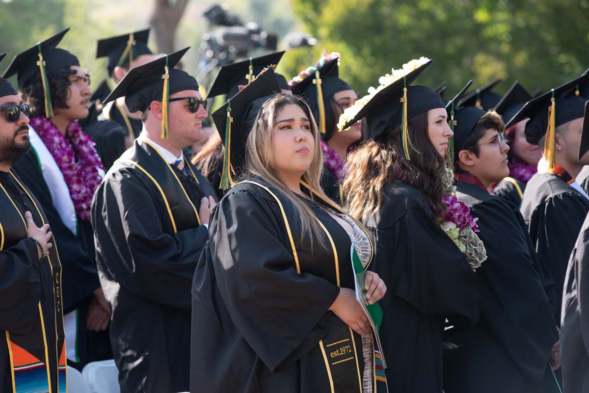 People enjoying Commencement