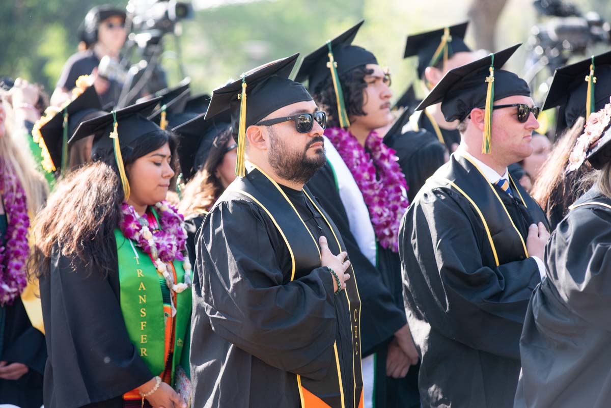 People enjoying Commencement