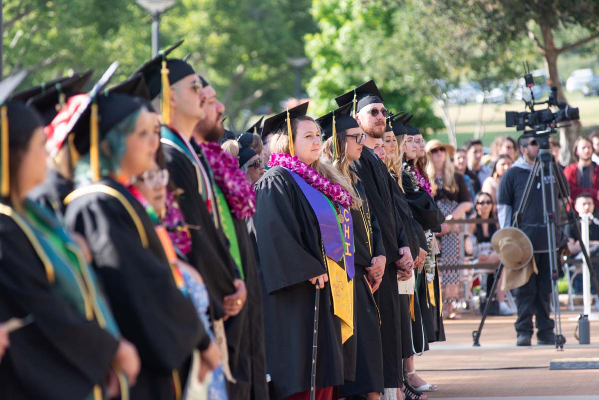 People enjoying Commencement