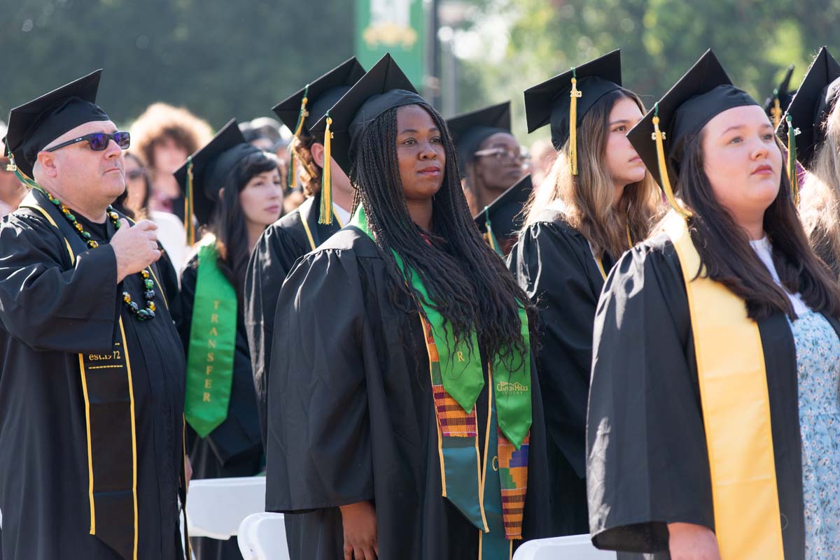 People enjoying Commencement