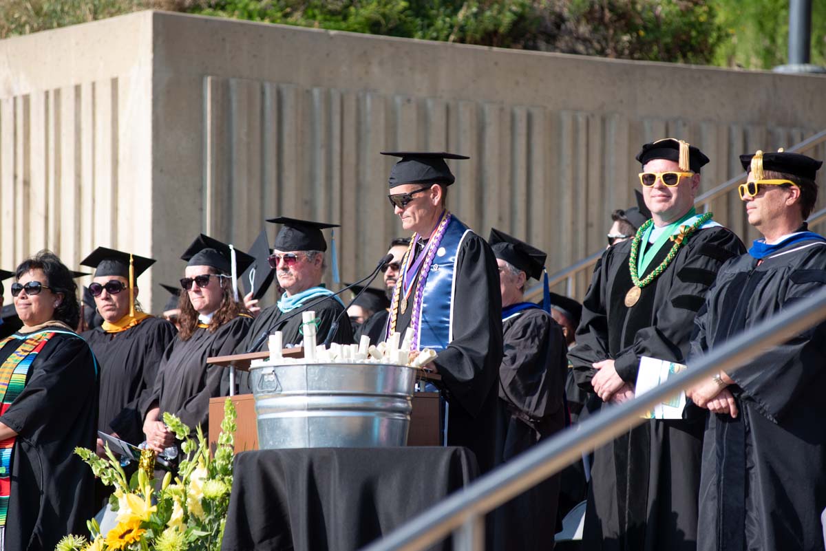 People enjoying Commencement