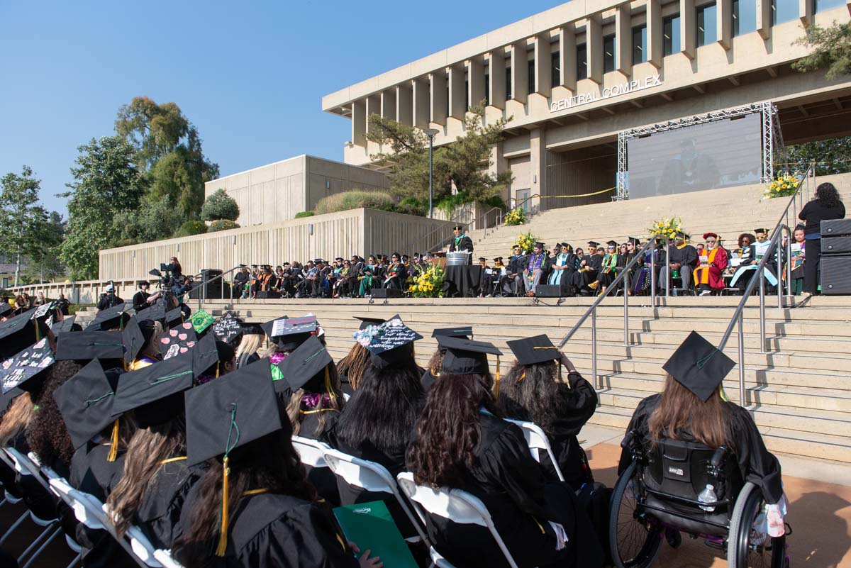 People enjoying Commencement