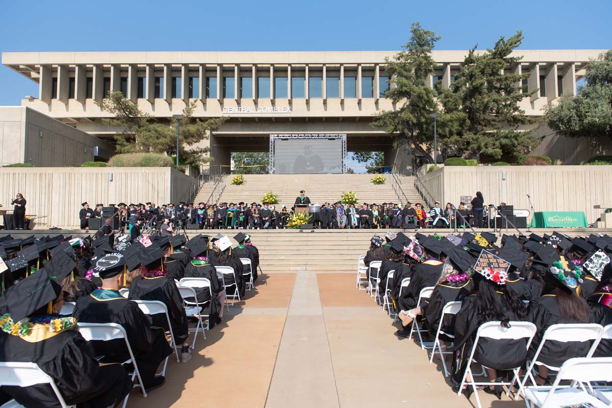 People enjoying Commencement