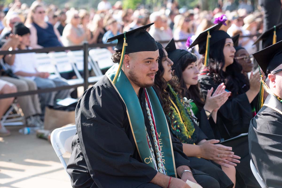 People enjoying Commencement