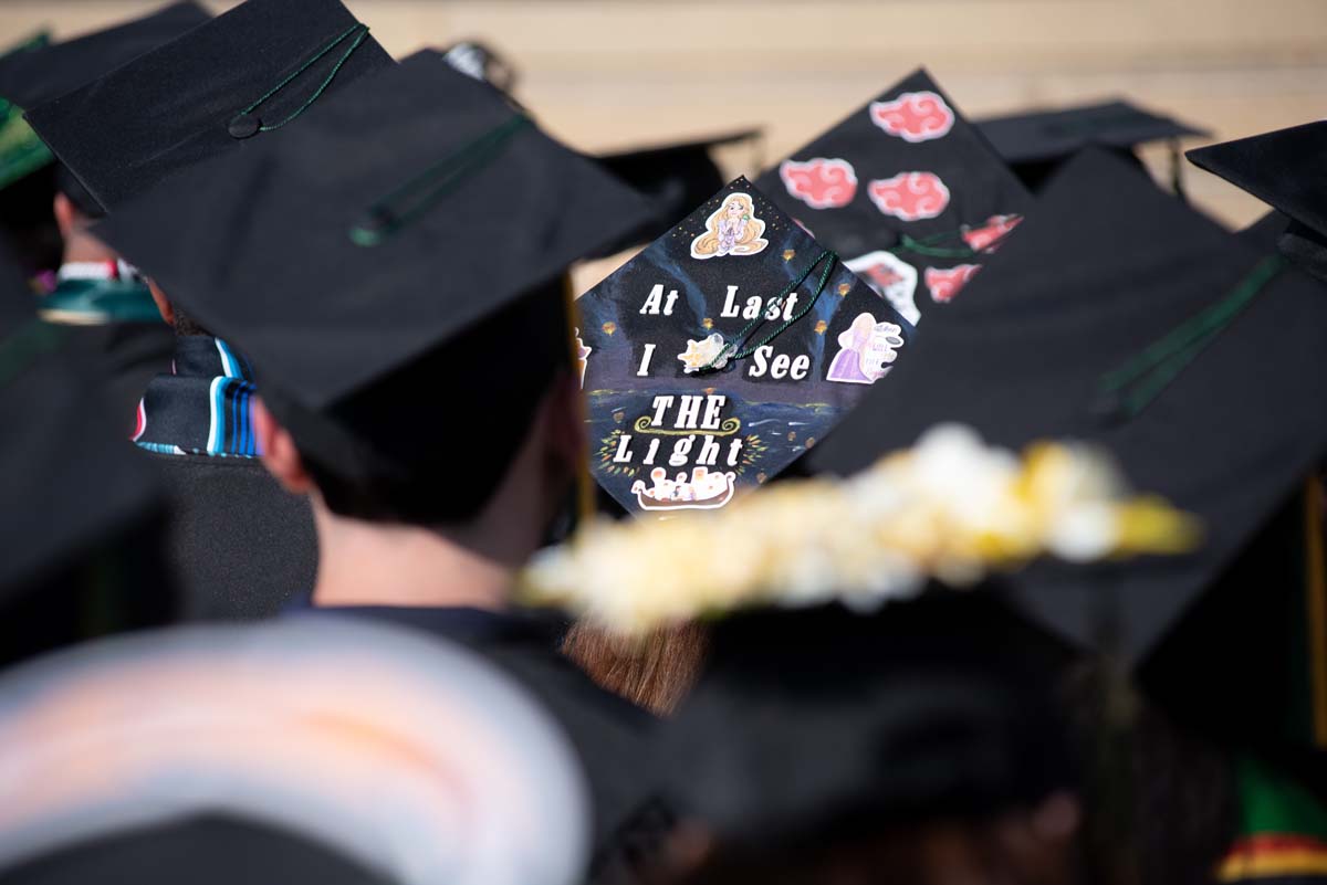 People enjoying Commencement