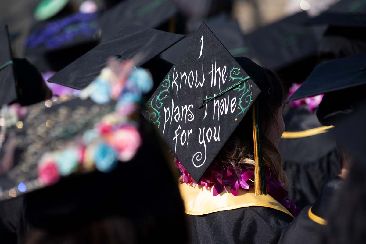 People enjoying Commencement