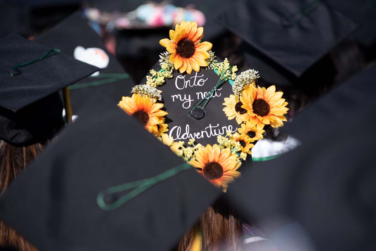 People enjoying Commencement