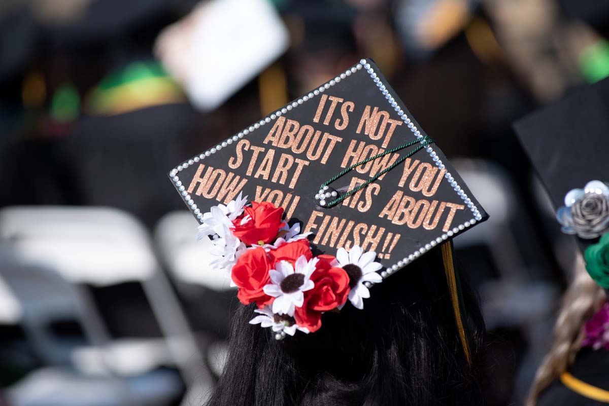 People enjoying Commencement