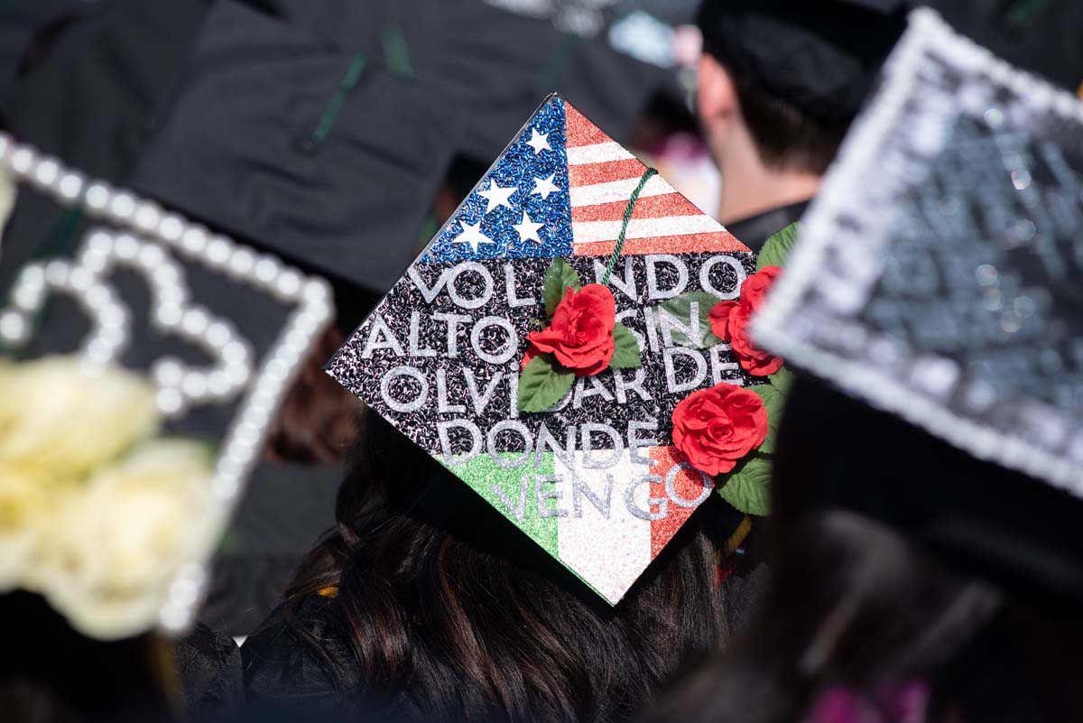 People enjoying Commencement