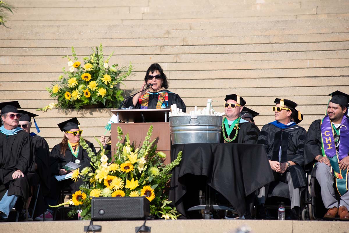 People enjoying Commencement