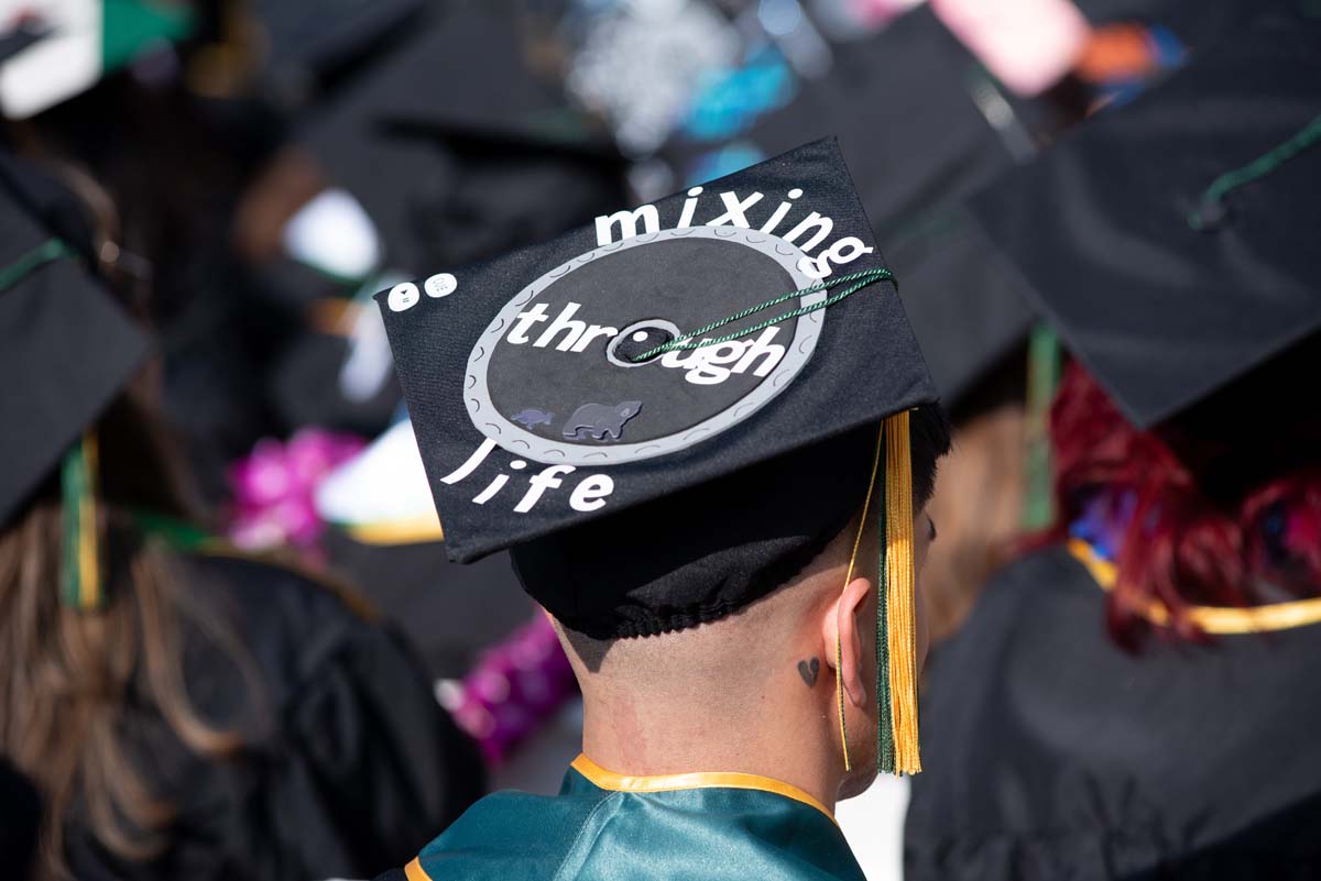 People enjoying Commencement