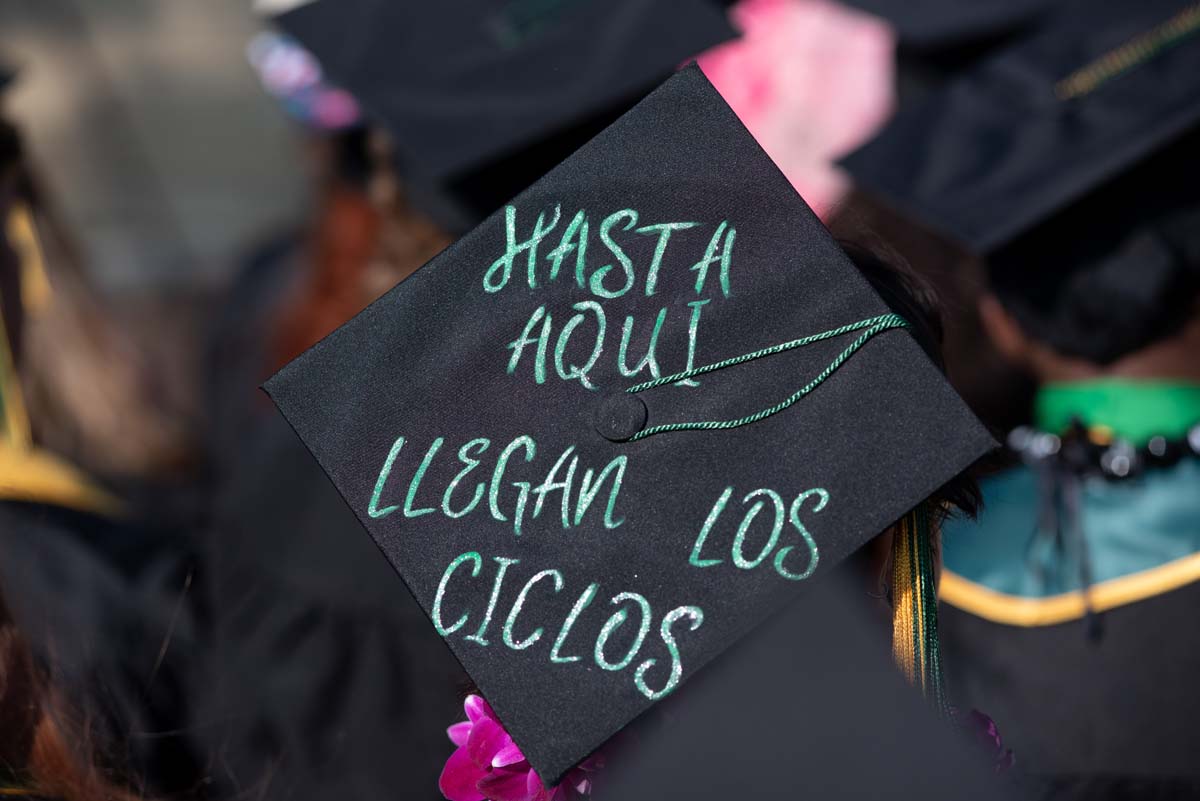 People enjoying Commencement