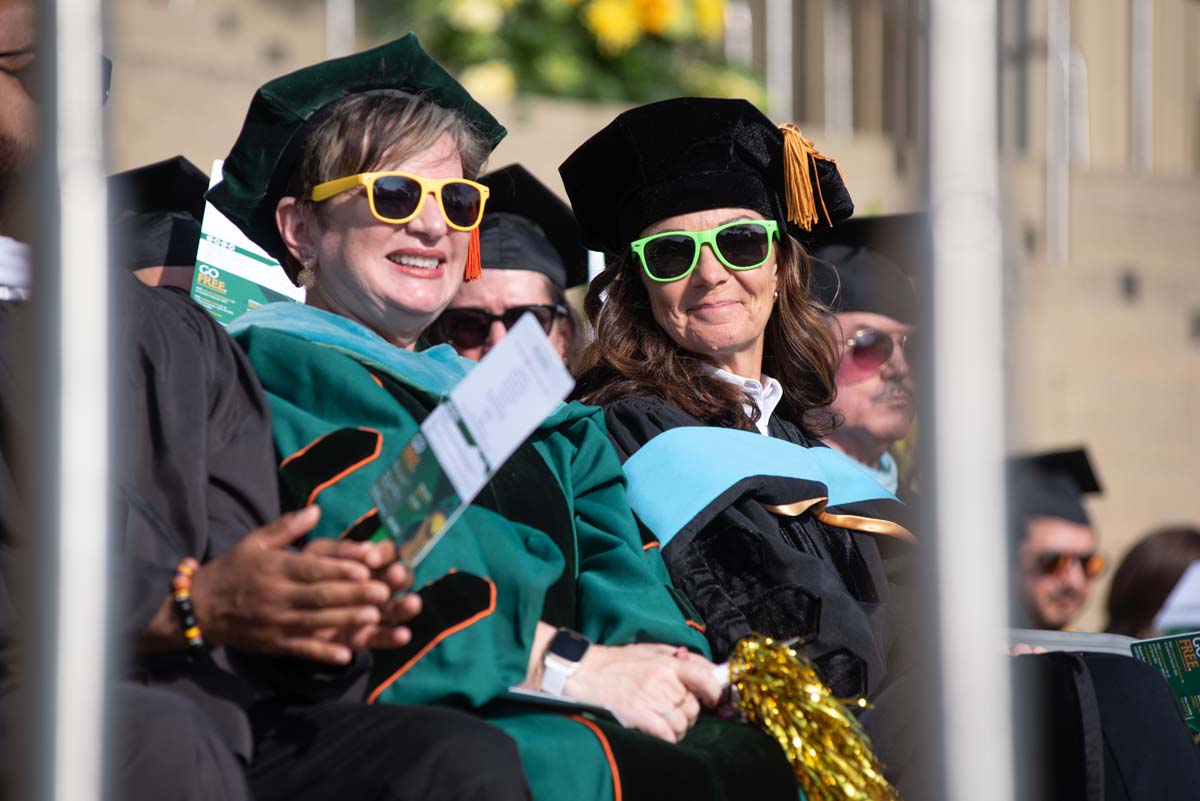 People enjoying Commencement