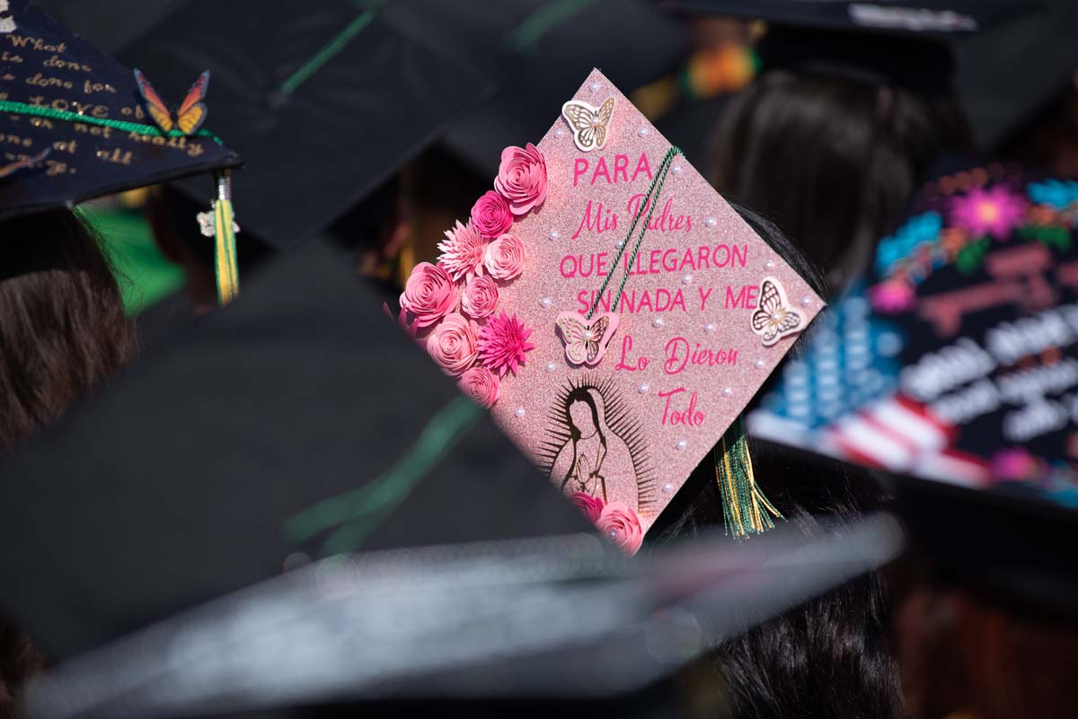 People enjoying Commencement