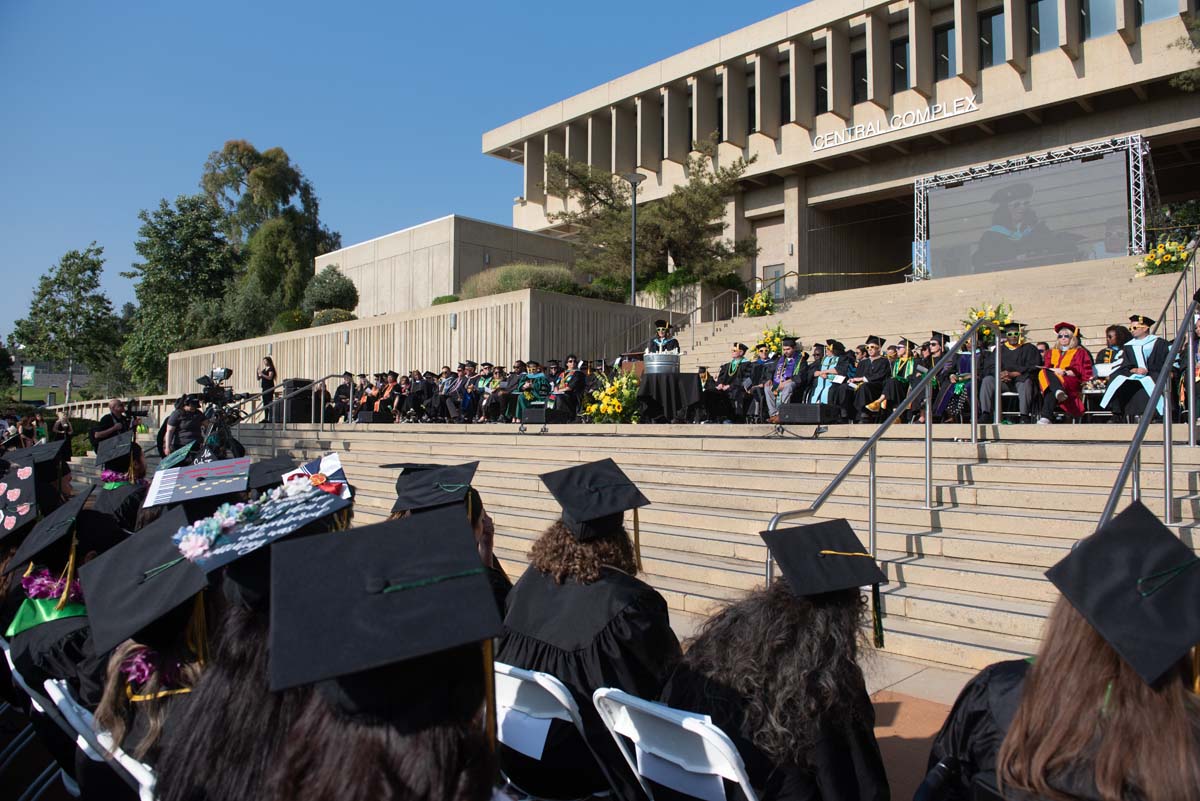 People enjoying Commencement