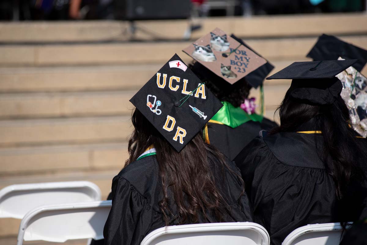 People enjoying Commencement