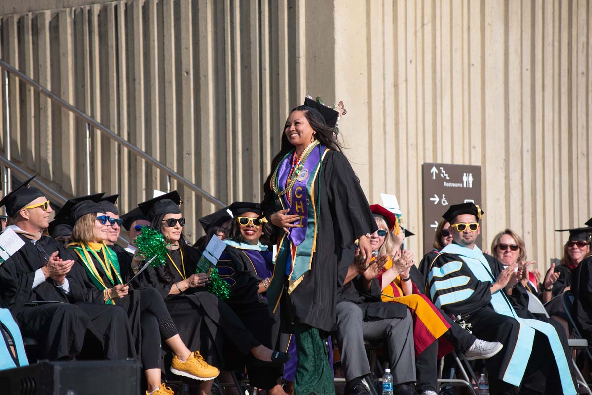 People enjoying Commencement