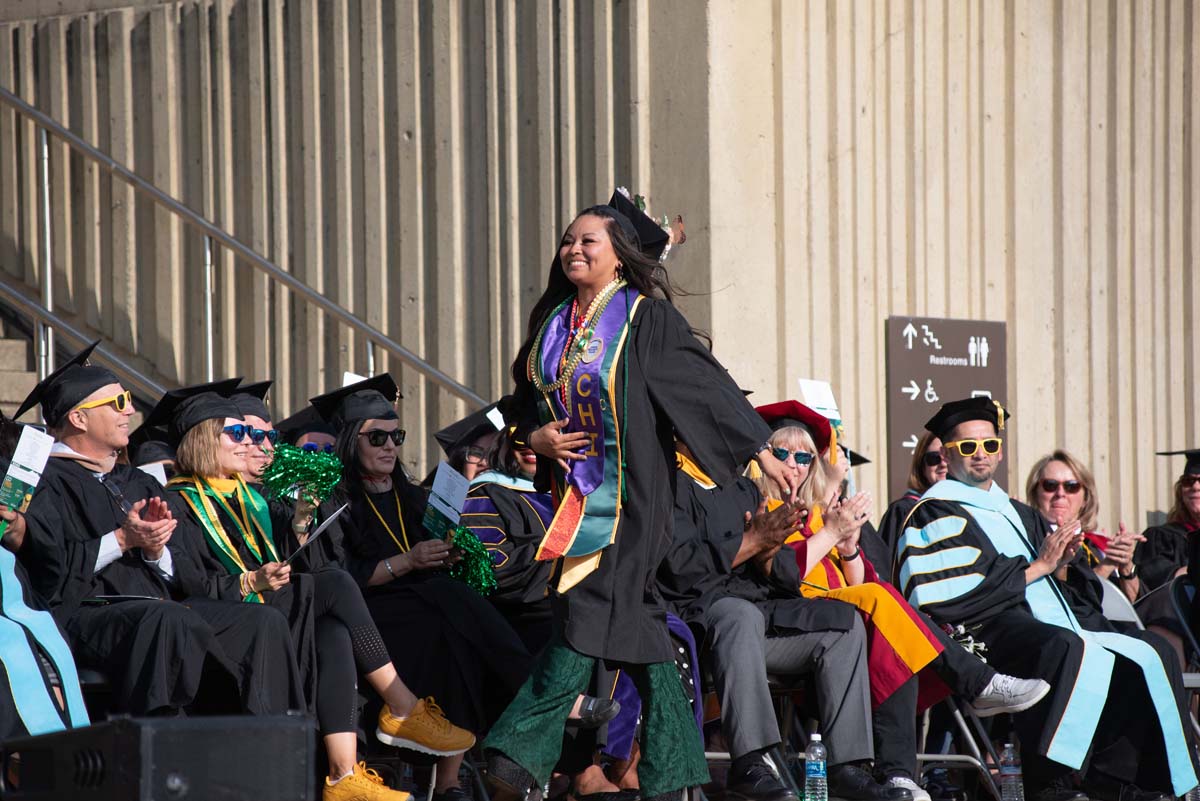 People enjoying Commencement