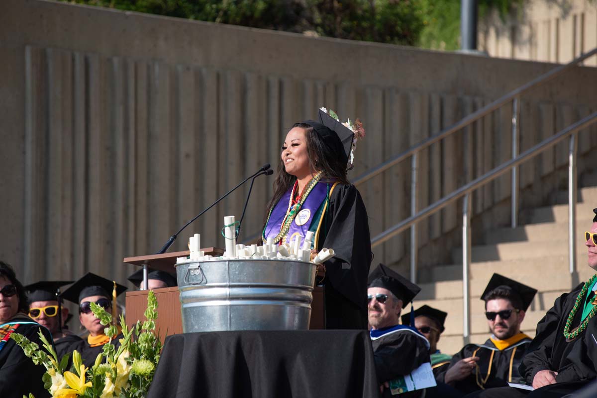 People enjoying Commencement