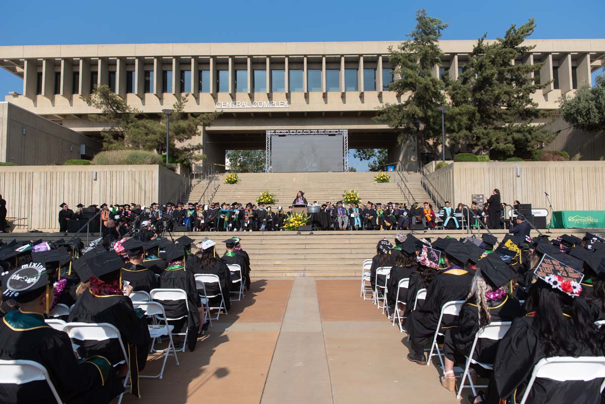 People enjoying Commencement