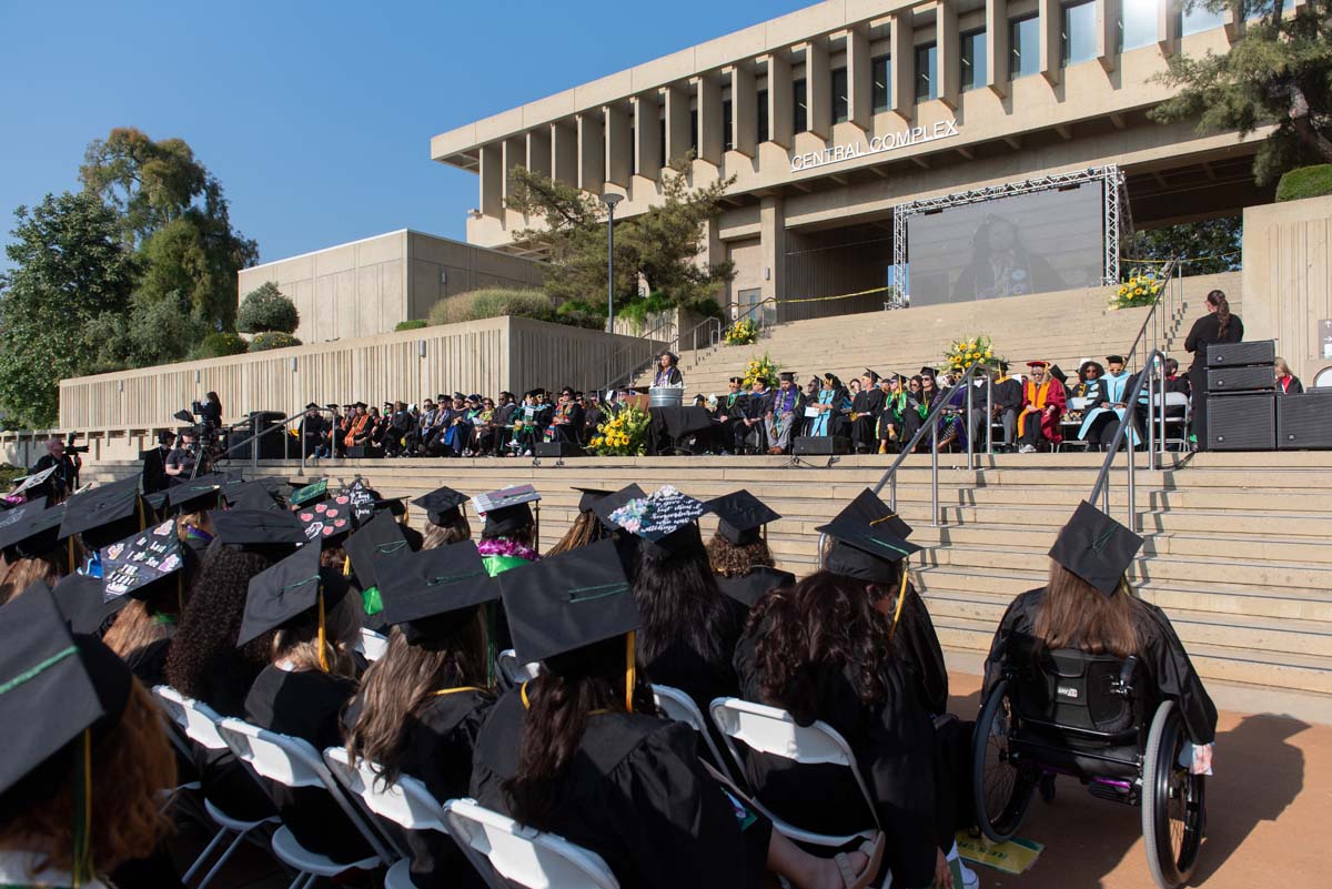 People enjoying Commencement