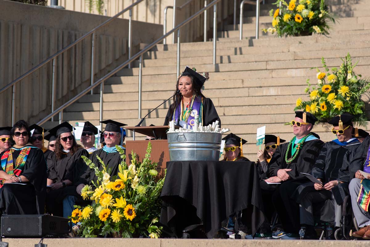 People enjoying Commencement