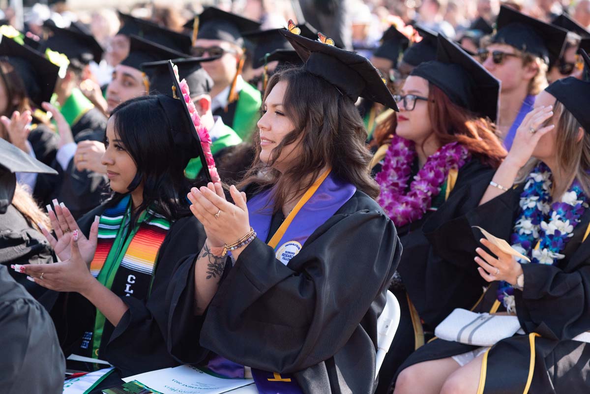 People enjoying Commencement