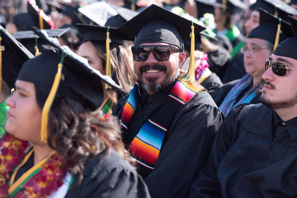 People enjoying Commencement