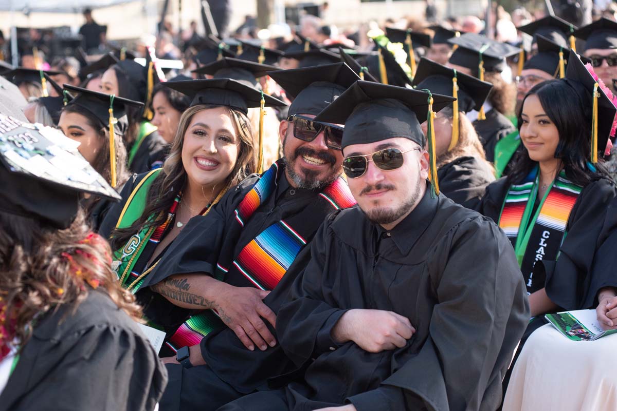 People enjoying Commencement