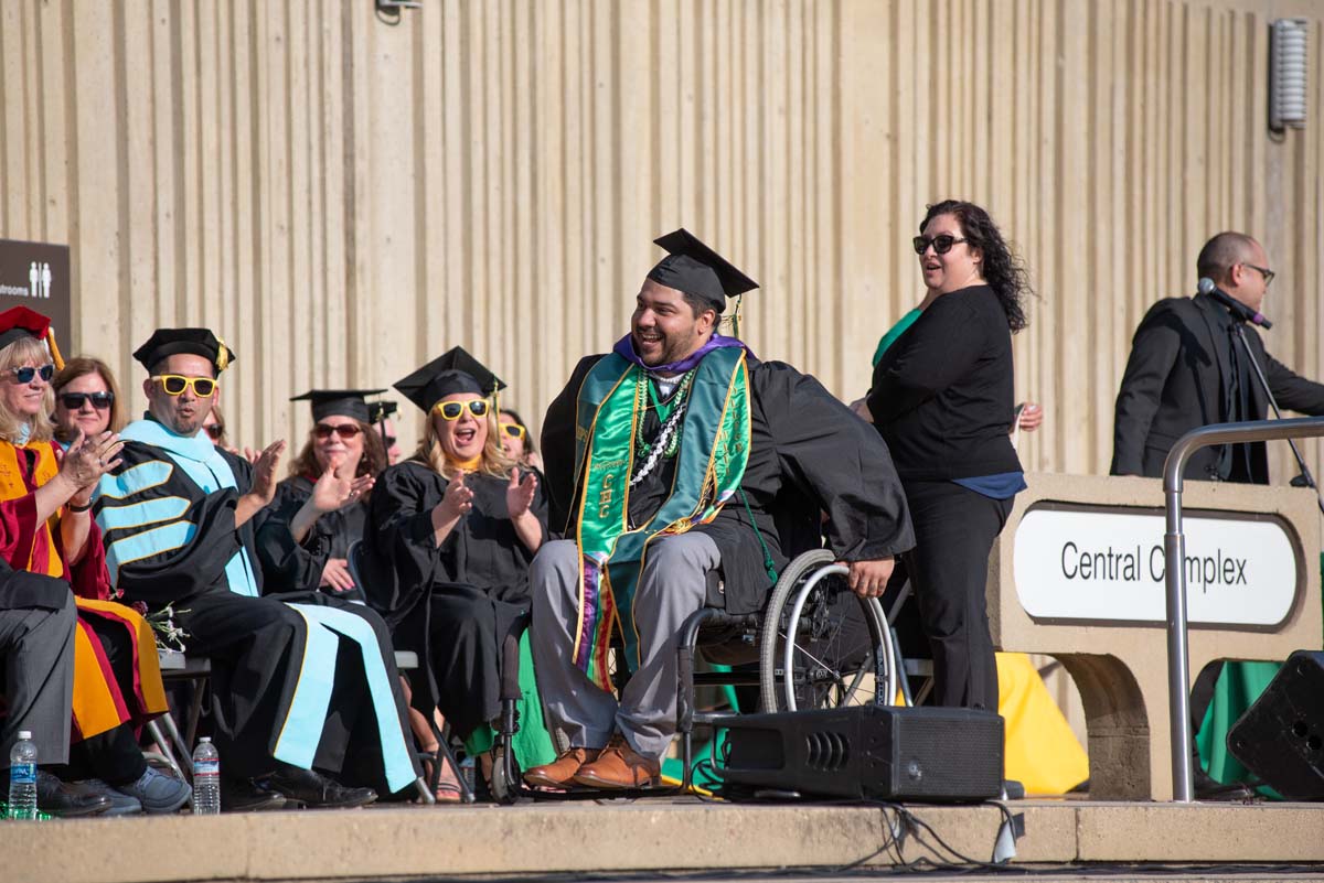 People enjoying Commencement