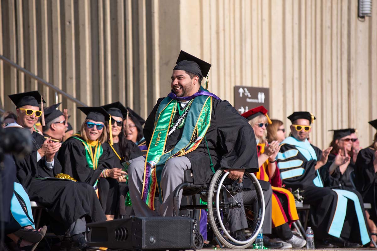 People enjoying Commencement