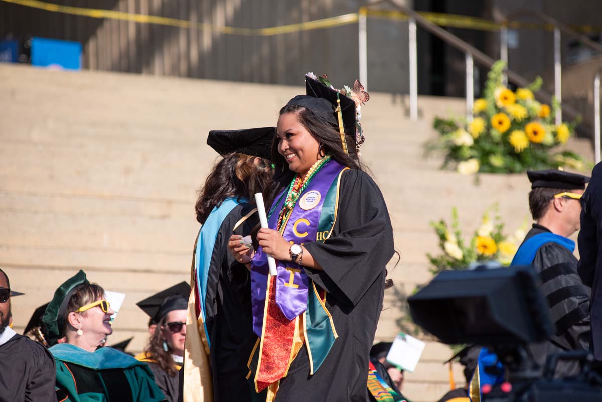 People enjoying Commencement