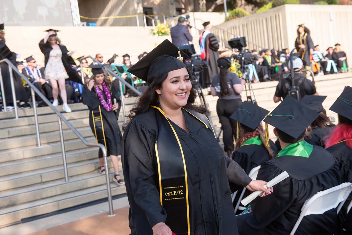 People enjoying Commencement