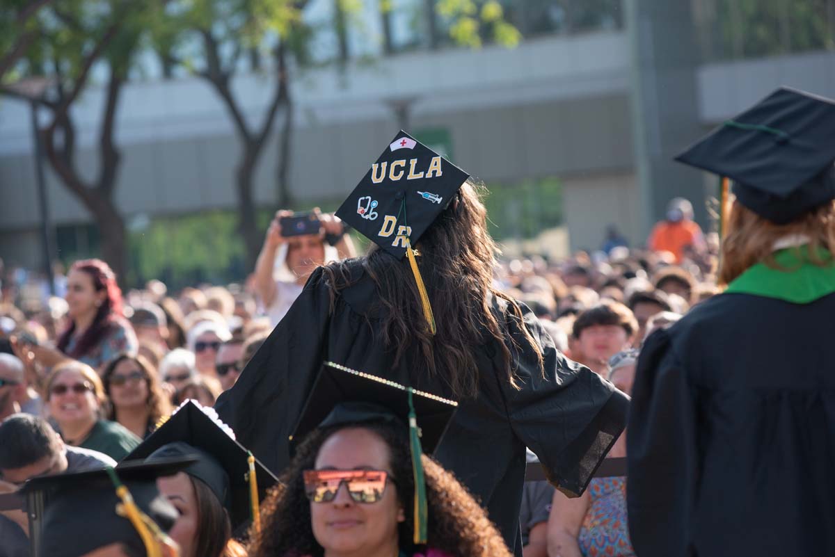 People enjoying Commencement