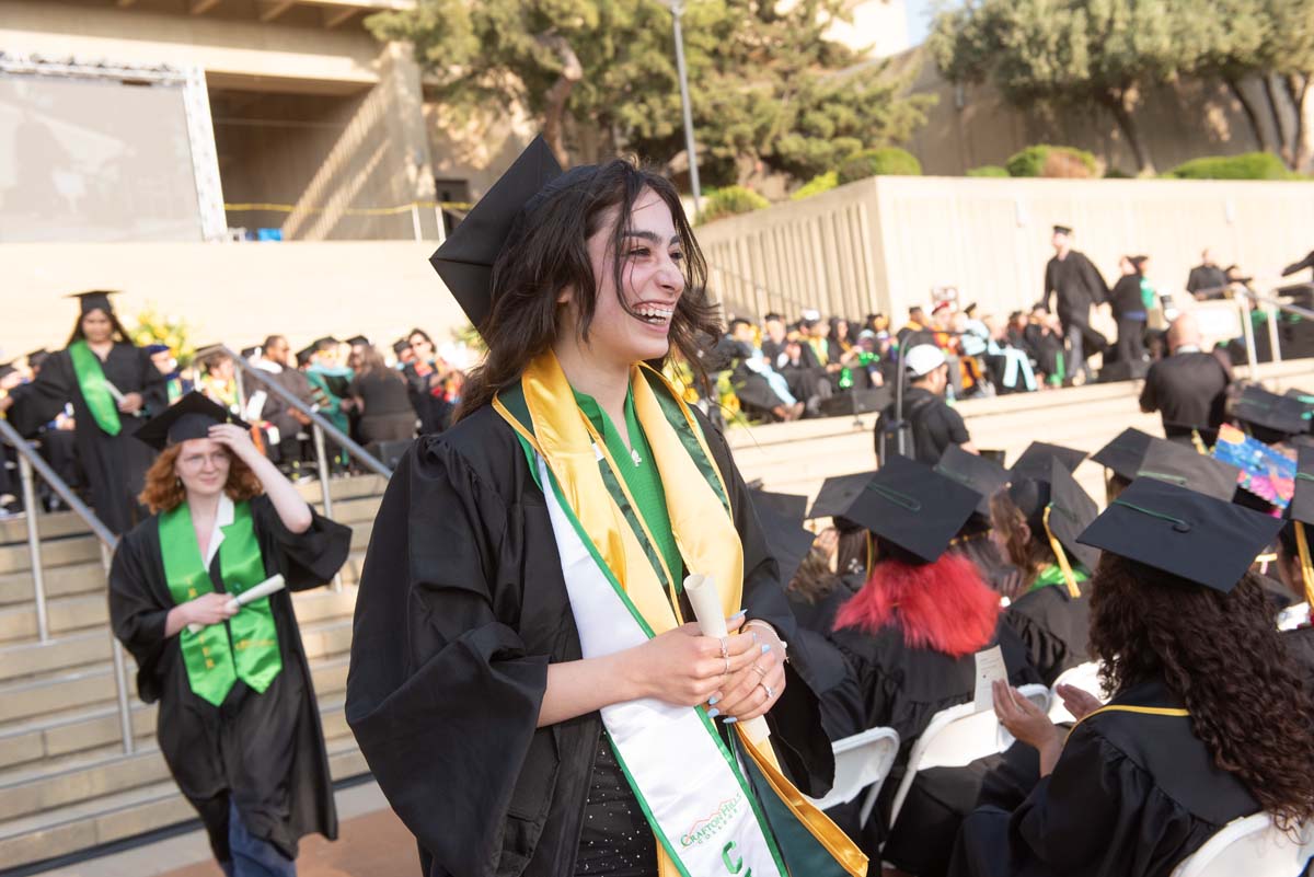 People enjoying Commencement