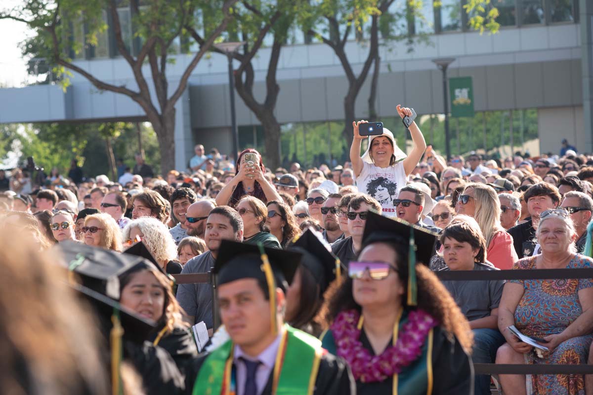 People enjoying Commencement