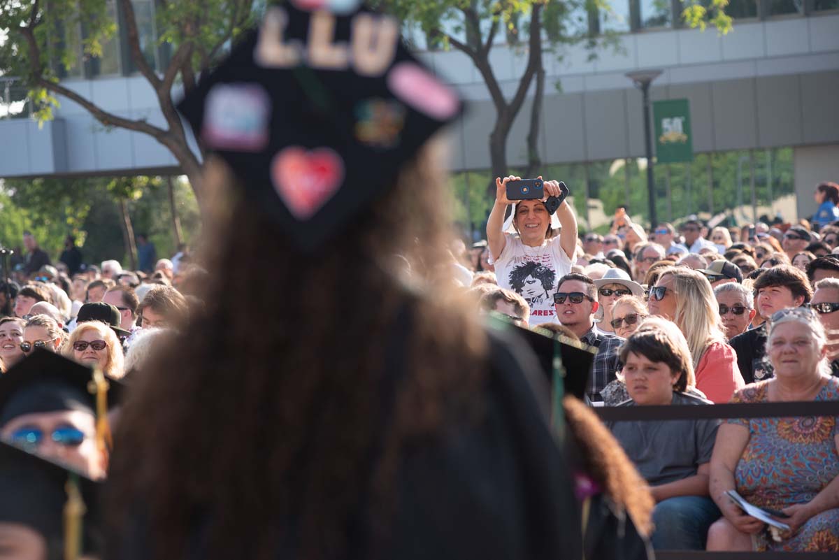 People enjoying Commencement