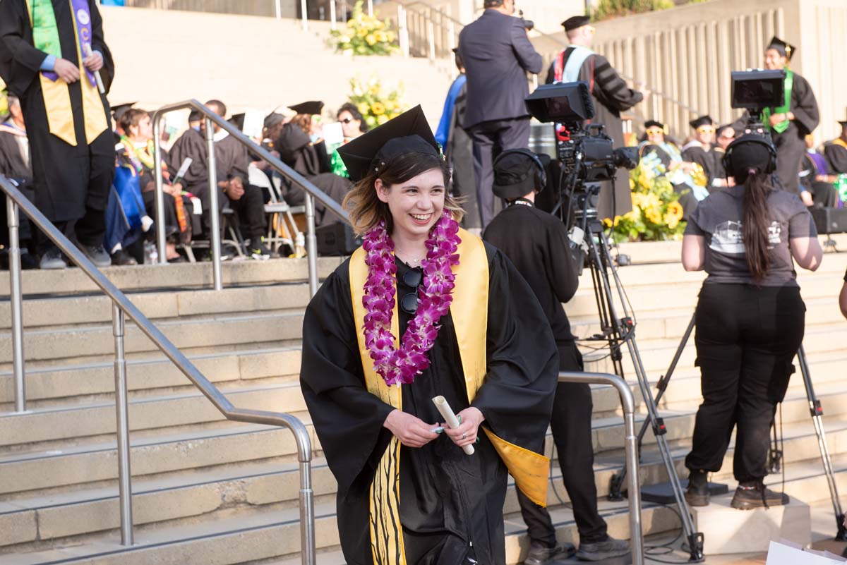 People enjoying Commencement