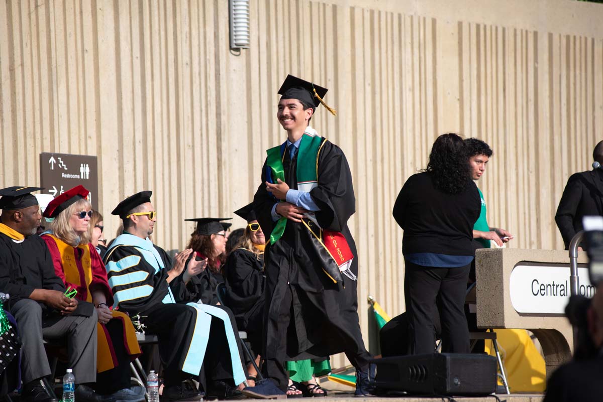 People enjoying Commencement