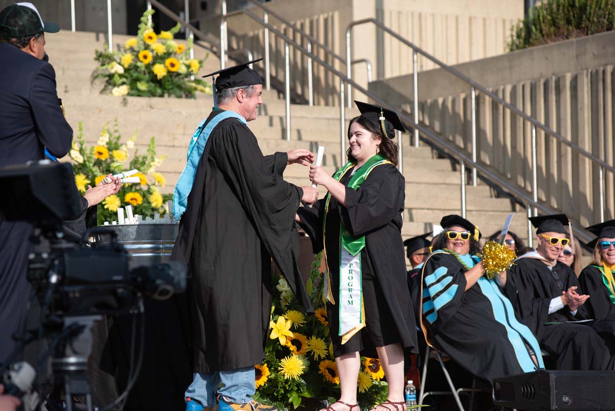 People enjoying Commencement