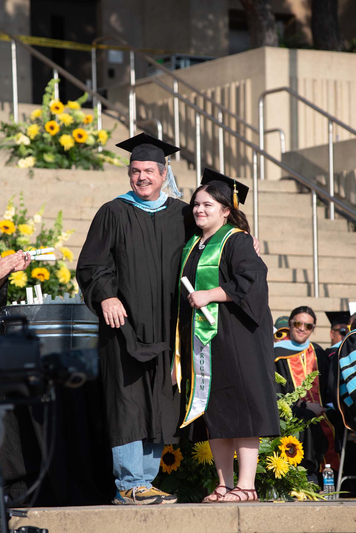 People enjoying Commencement