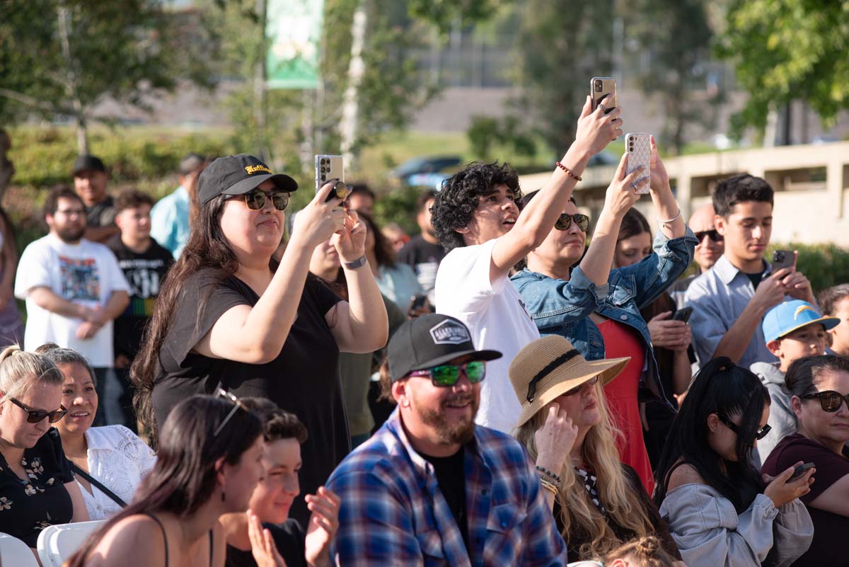 People enjoying Commencement